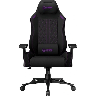LORGAR CHA41, Ergonomic Gaming Chair Advanced, premium anti-stain fabric, Black/purple (LRG-CHA41-BK-PR)