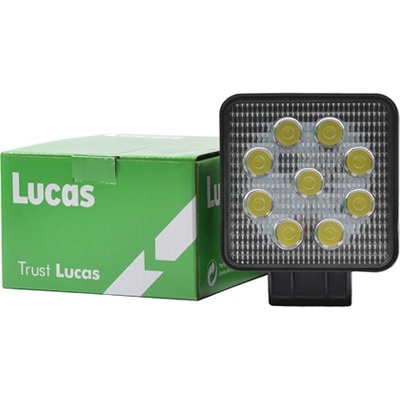 LUCAS Pracovné svetlo Lucas 9LED * 3W/27W pevné uchytenie (skrutky) (A-LDB901)