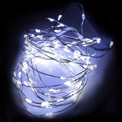 LAMPY DRÔTIKY GIRLANDA NA BATÉRIE 80 LED BIELA