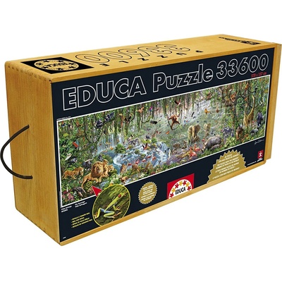 Educa Панорамен пъзел Educa от 33 600 части - Дивият живот (EDU16066)