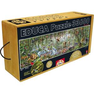 Educa Панорамен пъзел Educa от 33 600 части - Дивият живот (EDU16066)
