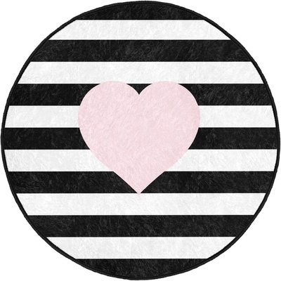 Mila Home Черно-бял детски килим ø 120 cm Comfort - Mila Home (HaliYuv-Comfort-535-120x120)