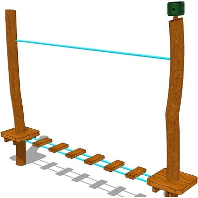Playground System HERNÍ SESTAVA z akátu Lanový mostek – Sleviste.cz