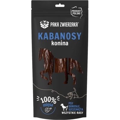 Paka Zwierzaka ПАКЕТ ЗА ДОМАШНИ ЛЮБИМЦИ - 3 колбаса кабанос от конско месо (80 г)