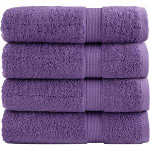 vidaXL Премиум хавлиени кърпи SOLUND 4 бр зелени 100x150 см 600 gsm (137360)