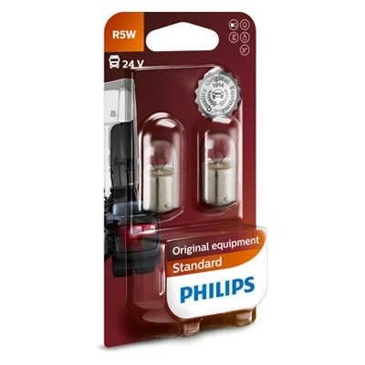 Philips Крушка, задни светлини philips r5w, 24v, 5w, 2 бр
