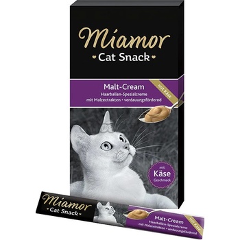 Miamor Cat Snack Cream Malt se sýrem 6 x 15 g