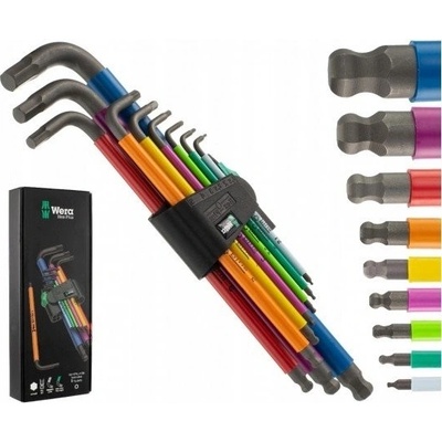 Wera 950/9 Hex-Plux Multicolour, 9dílná 6723456