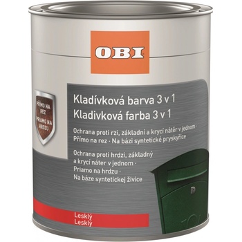 OBI Kladivková farba 3v1 lesklá čierna 750 ml
