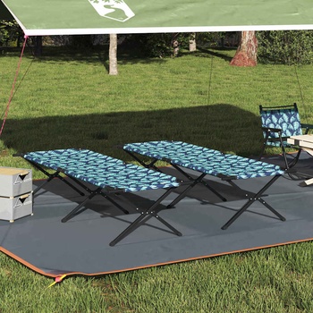 vidaXL Сгъваемо къмпинг легло Листо 2 pcs Гора 210 x 80 x 46 см (42003197)