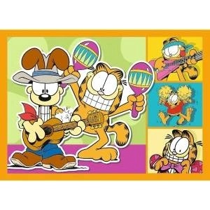 Trefl Puzzle 4-in-1 - Garfield Loves Lasagna - Trefl 34673