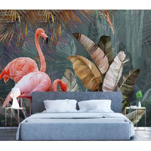 Art Gift Decor Фототапет Тропическо фламинго
