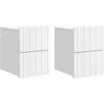 vidaXL Спален шкаф с монтаж на стена 2 бр. Бяло 33 x 34, 5 x 43 см (898296)