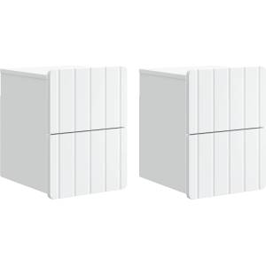 vidaXL Спален шкаф с монтаж на стена 2 бр. Бяло 33 x 34, 5 x 43 см (898296)