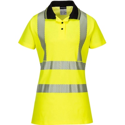 Portwest HI-VIS LW72 Dámska funkčná reflexná polokošeľa HV žltá/čierna L