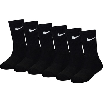 Nike Детски чорапи Nike 6Pk Dri-Fit Crew Sock Childs - Black