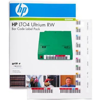 HP Хартия HP LTO4 Ultrium RW Bar Code label pack (110 pack) (Q2009A)