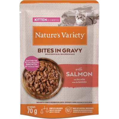 Nature's Variety Kitten Bites in Sauce losos 28 x 70 g