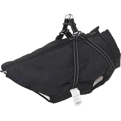 vidaXL Кучешко палто Черно L48 Флийс и полиестер (3422535)