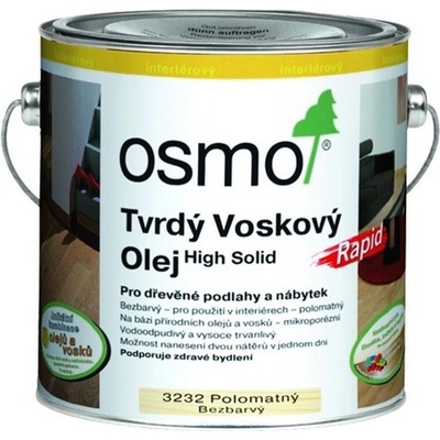 Osmo 3232 Tvrdý voskový olej Rapid 25 l Bezfarebný polomatný