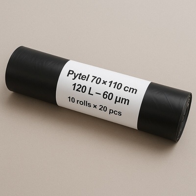 Wepack Pytel na odpad černý 120L 60 μm 10 rolí x 20 ks