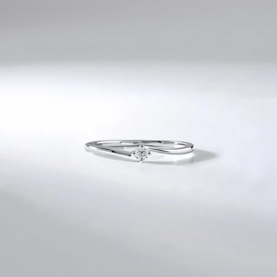 Lillian Vassago Zásnubní briliantový Prsten bílé zlato LLV59 DR120W