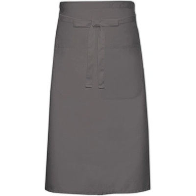 Link Kitchen Wear Kuchařská zástěra s kapsou X970T Dark Grey Pantone 431 100x70cm