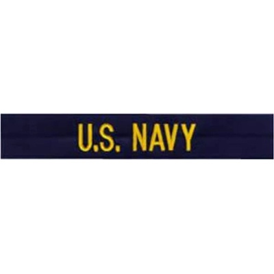 MILITARY RANGE Nášivka "U.S NAVY" zlatá niť MODRÁ