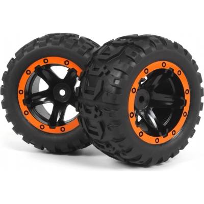 BlackZon Nalepené gumy 1/16 MT Oranžové 2 ks