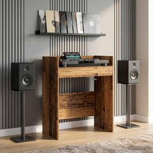 vidaXL DJ маса Старо дърво 62 x 45 x 102 см Инженерна дървесина (8006762)