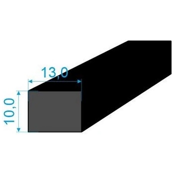 0596113 Pryžový profil 10x13mm, EPDM 70°Sh obdélníkový