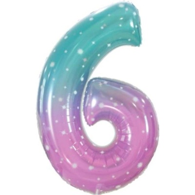 Godan Balónek fóliový číslo 6 Space Vesmír 78 cm