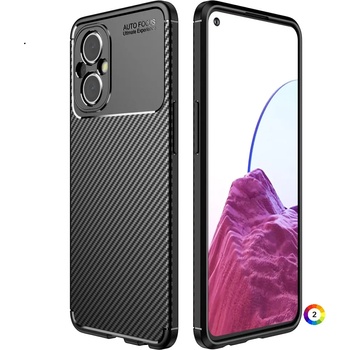 OPPO A96(China)/Reno7 Z 5G/OnePlus Nord N20 5G Удароустойчив Carbon Fiber Калъф и Протектор