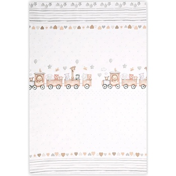 Lorelli Плик за завивка с цип Lorelli - Влакче, 140 x 95 cm, Сив (20051336001)