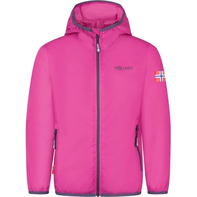 TROLLKIDS Детско водоустойчиво яке Trollkids Kid's Trolltunga Jacket Waterproof jacket - Dark Pink / Deep Violet - размер 92 (EU) (703-4383-0611)