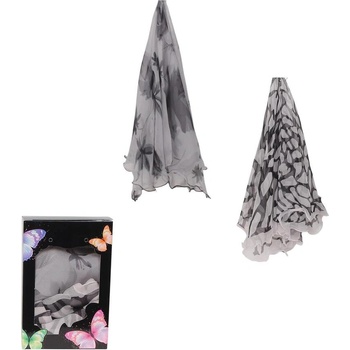 Комплект 2 броя фишу с различни десени в бяло и черно