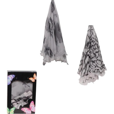 Комплект 2 броя фишу с различни десени в бяло и черно