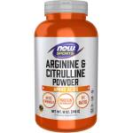 NOW NOW Arginine and Citrulline Powder, 340 Grams