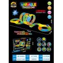 RKToys Svítící autodráha VARIABLE Speed Track 162 dílů se smyčkami