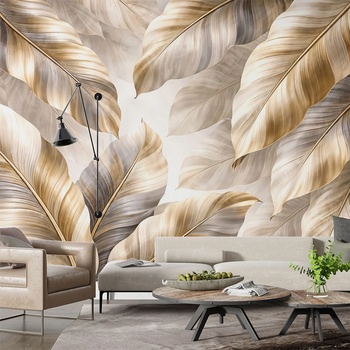 Art Gift Decor Фототапет за хол със златни елементи