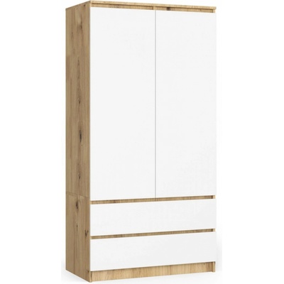 Ak furniture Star 90 cm dub artisan/bílá – Zboží Dáma