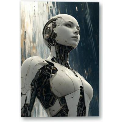Plakát – Humanoidní robot s odkrytými mechanismy Bez rámu Ano Bez rámu 90 × 135 cm