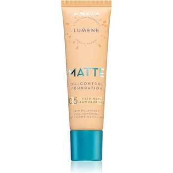 Lumene Matte Oil-Control матиращ фон дьо тен SPF 20 цвят 0, 5 Fair Nude / Light 30ml