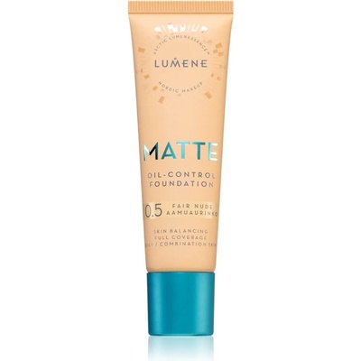 Lumene Matte Oil-Control матиращ фон дьо тен SPF 20 цвят 0, 5 Fair Nude / Light 30ml