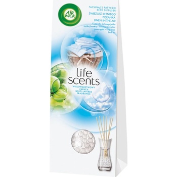 Air Wick Reed Diffuser Life Scents Linen in the air - Bielizeň v vánku vonné tyčinky osviežovač vzduchu 30 ml