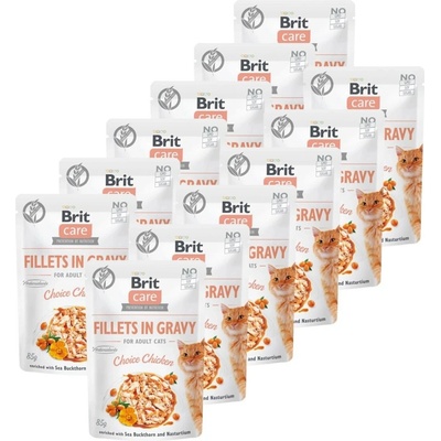 Brit Care Cat Fillets in Gravy Choice Chicken 12 x 85 g