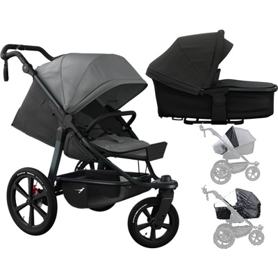 Tfk set PRO frame 2024 + carrycot + seat 2026 + příslušenství Anthracit/Grey