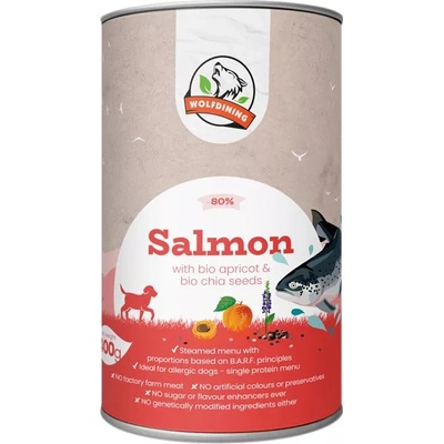 Farkaskonyha BIO lososové dusené menu 400 g