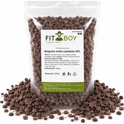 FITBOY Belgická horká čokoláda 55% 5000 g