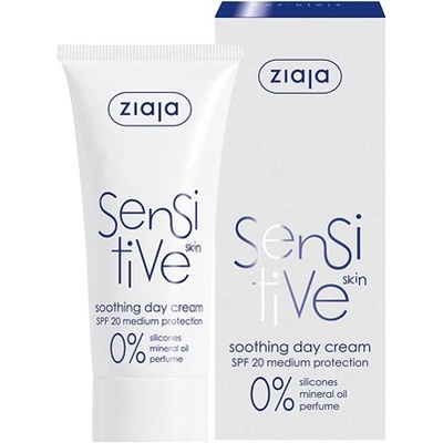 Ziaja Sensitive Soothing Day Cream upokojujúci krém pre suchú pleť so sklonom k svrbeniu SPF 20 50 ml